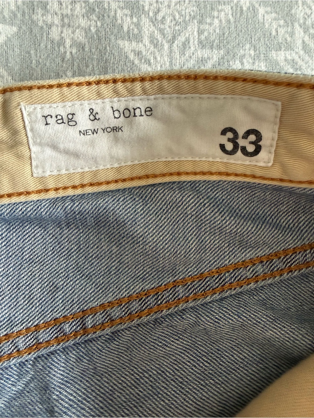 RAG & BONE Logan Mid-Rise Wide Leg Jeans Women’s 33 Featherweight Blue Baggy - Picture 2 of 16
